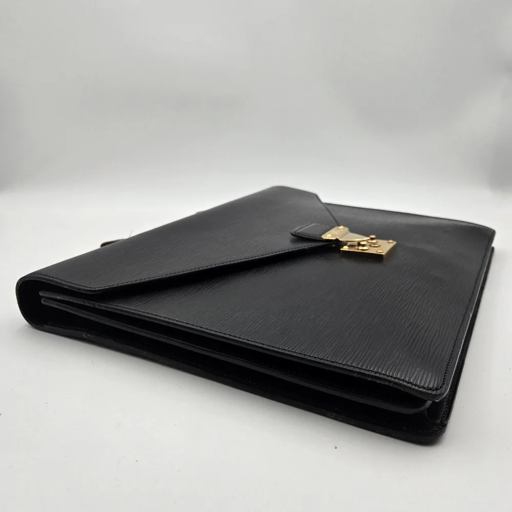 Louis Vuitton Serviette Ambassadeur Briefcase in Black Epi Leather MI0901